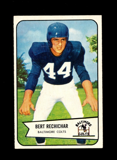 1954 Bowman Football Card #26 Bert Rechichar Baltimore Colts.