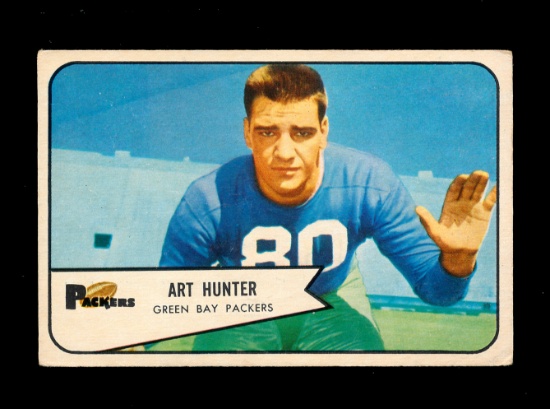 1954 Bowman Football Card #58 Art Hunter Green Bay Packers.