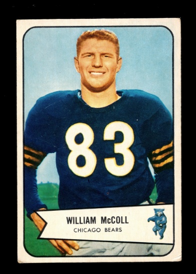 1954 Bowman Football Card #59 William McColl Chicago Bears.