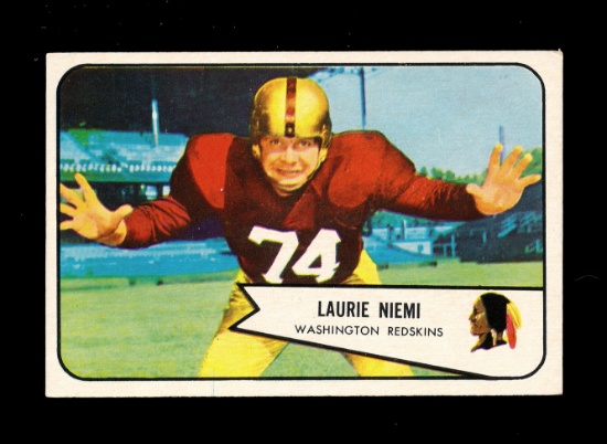 1954 Bowman Football Card #63 Lazurie Niemi Washington Redskins.
