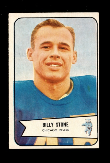 1954 Bowman Football Card #106 Billy Stone Chicago Bears.