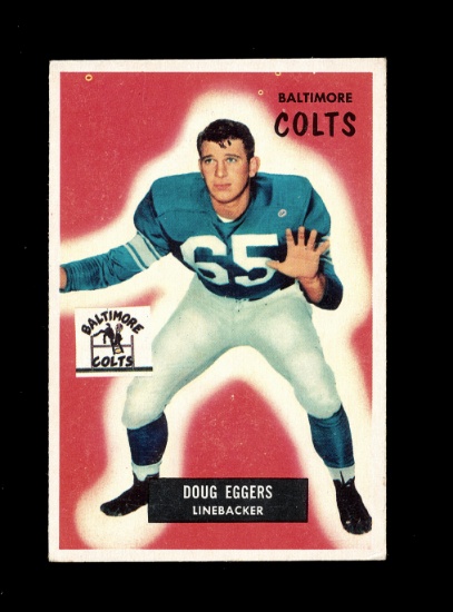 1955 Bowman Football Card #114 Doug Eggers Baltimore Colts.