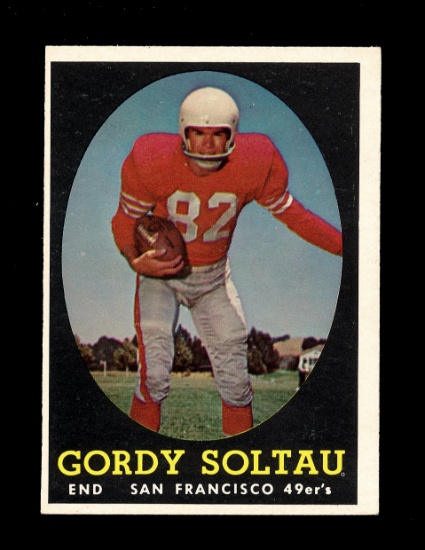 1958 Topps Football Cards #130 Gordi Soltau San Francisco 49ers.