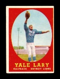 1958 Topps Football Cards #18 Hall of Famer Yale Larry Detroit Lions.