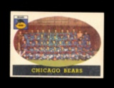 1958 Topps Football Cards #29 Chicago Bears Team Card.