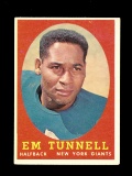 1958 Topps Football Cards #42 Hall of Famer Emlen Tunnell New York Giants.