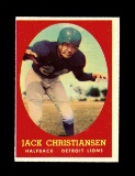 1958 Topps Football Cards #70 Hall of Famer Jack Christiansen Detroit Lions