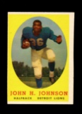 1958 Topps Football Cards #75 Hall of Famer John Johnson Detroit Lions.