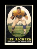 1958 Topps Football Cards #105 Hall of Famer Les Richter Los Angeles Rams.