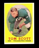 1958 Topps Football Cards #125 Tom Scott Philadelphia Eagles.