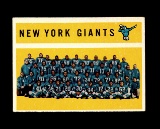 1960 Topps Football Card #82 New York Giants Team/Checklist First Series 1-