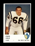 1961 Fleer Football Card #163 Fred Cole San Diego Chargers.