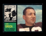 1962 Topps Football Card #32 Hall of Famer Lou Groza Cleveland Browns.