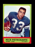 1963 Topps Football Card #27 Nick Pietrosante Detroit Lions.