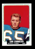 1964 Topps Football Card #158 Sam Gruniesen San Diego Chargers.
