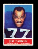 1964 Philadelphia Football Card #8 Hall of Famer Jim Parker Baltimore Colts