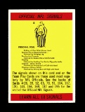 1966 Philadelphia Football Card #196 Referee Signals