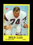 1967 Philadelphia Football Card #94 Hall of Famer Merlin Olsen Los Angeles