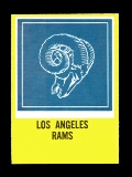 1967 Philadelphia Football Card #96 Los Angeles Rams Team Logo Card.