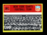 1967 Philadelphia Football Card #109 New York Giants Team Card.