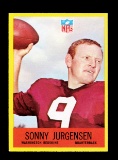 1967 Philadelphia Football Card #185 Hall of Famer Sonny Jurgensen Washingt