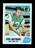 1968 Topps Football Card #169 Hall of Famer Don Maynard New York Jets.