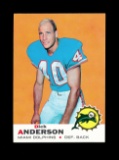 1969 Topps Football ROOKIE Card #59 Rookie Dick Anderson Miami Dolphins. NM