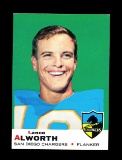 1969 Topps Football Card #69 Hall of Famer Lance Alworth San Diego Chargers