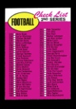 1969 Topps Football Card #132 Checklist 2nd Series 133-263. Unchecked.  NM-