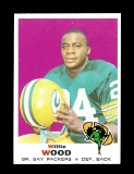1969 Topps Football Card #168 Hall of Famer Willie Wood Green Bay Packers.