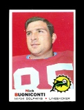 1969 Topps Football Card #192 Hall of Famer Nick Buoniconti Miami Dolphins.