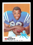 1969 Topps Football Card #207 Hall of Famer John  Mackey Baltimore Colts. N