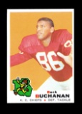 1969 Topps Football Card #222 Hall of Famer Buck Buchanan Kansas City Chief