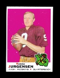 1969 Topps Football Card #227 Hall of Famer Sonny Jurgensen Washington Reds