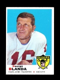 1969 Topps Football Card #232 Hall of Famer George Blanda Oakland Raiders.