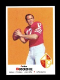 1969 Topps Football Card #249 John Brodie San Francisco 49ers. NM-MT Condit