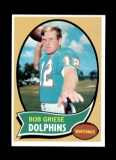 1970 Topps Football Cards #10 Hall of Famer Bob Griese Miami Dolphins. NM C