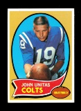 1970 Topps Football Cards #180 Hall of Famer John Unitas Baltimore Colts. N
