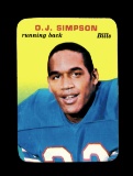 1970 Topps Glossy ROOKIE Football Card #22 of 33 Rookie O.J. Simpson Buffal