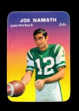 1970 Topps Glossy Football Card #29 of 33 Hall of Famer Joe Namath New York