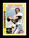 1978 Topps Football Card #290 Hall of Famer Roger Staubach Dallas Cowboys.