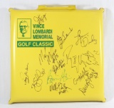 AUTOGRAPHED Stadium Seat Cushion From The Vince Lombardi Memorial Golf Clas
