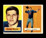 1957 Topps Football Card #31 Hall of Famer George Blanda Chicago Bears.