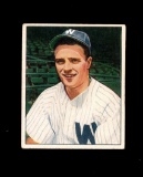 1950 Bowman Baseball Card #162 Eddie Yost Washington Senators.