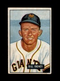 1951 Bowman Baseball Card #125 Bill Rigney New York Giants.