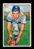 1952 Bowman Baseball Card #87 Mickey Vernon Washington Senators.