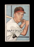 1952 Bowman Baseball Card #193 Bobby Young St Louis Browns.