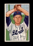 1952 Bowman Baseball Card #199 Ted Gray Detroit Tigers.