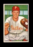 1952 Bowman Baseball Card #200 Ken Silvestri Philadelphia Phillies.