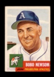 1953 Topps Baseball Card #15 Bobo Newsome Philadelphia Athletics.